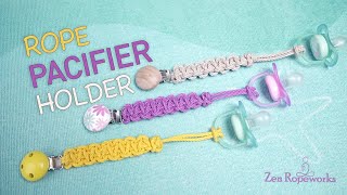 Rope pacifier holder