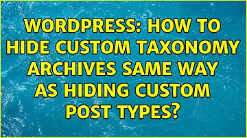 Wordpress: How to hide custom taxonomy archives same way as hiding custom post types?