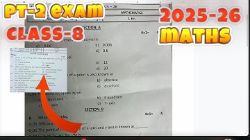 Class 8 - PT-2 Maths Sample Question Paper of PERIODIC TEST|| Cbse Sample Paper 2025-26 ||