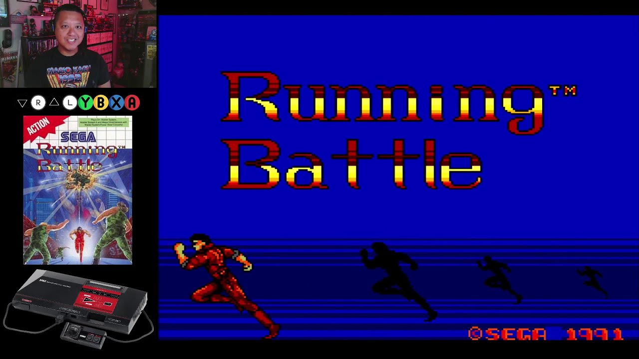 JEU VIDÉO RUNNING BATTLE - SEGA MASTER SYSTEM - VERSION ORIGINALE - BON ÉTAT (1991)