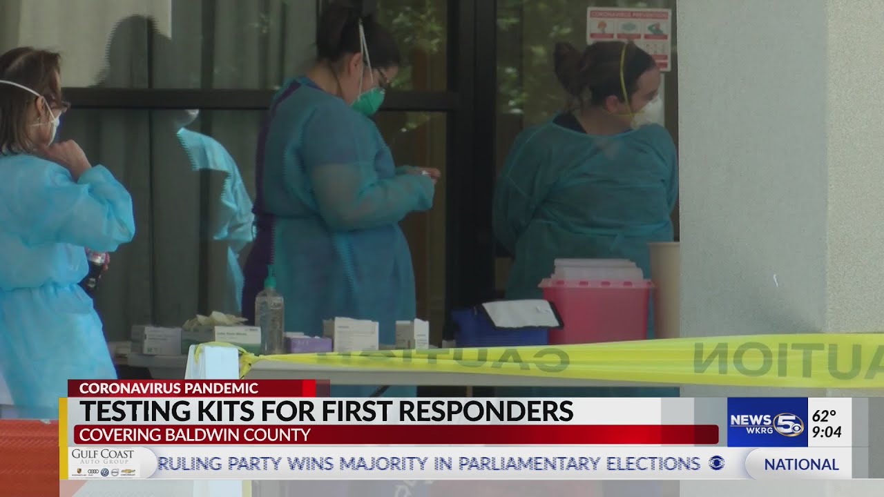 First responder COVID-19 testing in Baldwin County - YouTube