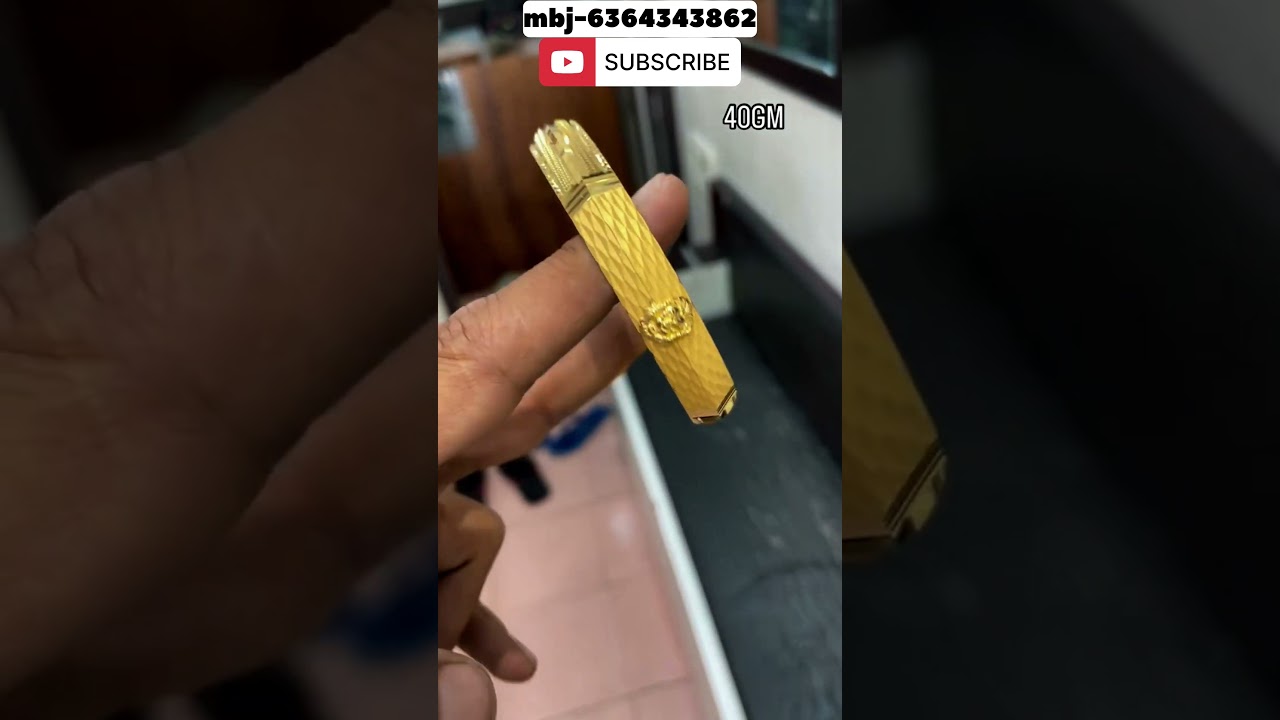 Premium gold kada bangle for men 