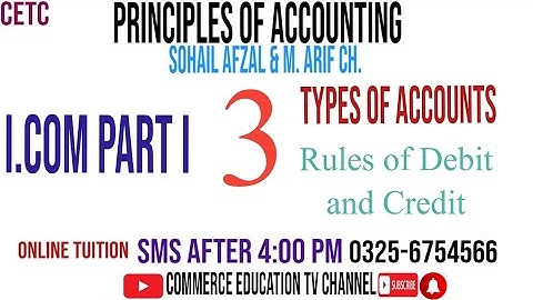 Rules of Debit and Credit / Principles of Accounting/I.Com - Lecture 8