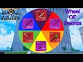 Bloxfruits but a wheel decides my sword  bounty hunting 