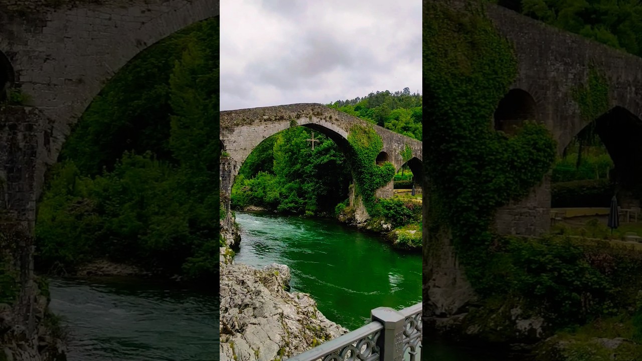 CANGAS DE ONIS ASTURIAS 🇪🇸 PUENTE ROMANO #asturias #spaintravel #cangasdeonis #turismoespaña