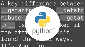 Difference between __getattr__ and __getattribute__