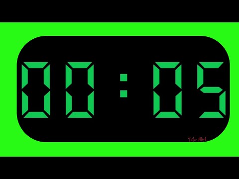 5 Seconds Timer with Sounds- Green Screen