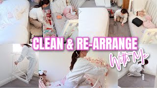 CLEAN & RE-ARRANGE WITH ME // MOM LIFE CLEANING MOTIVATION UK