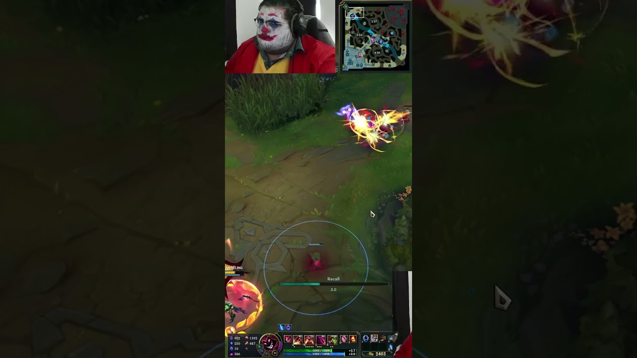 Fake Recall of DOOM! #leagueoflegends #pinkward #shaco