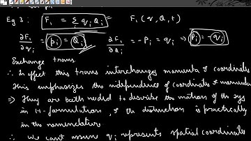 CM L 36 : Canonical Transformations - Part 5 : Examples