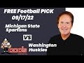 Free Football Pick Michigan State Spartans vs Washington Huskies , 9/17/2022 College Football