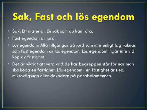 Video: I lös och fast egendom?