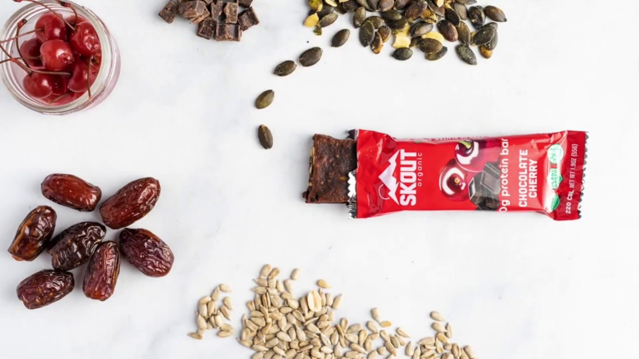Skout Organic Chocolate Cherry Protein Bar YouTube