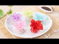 Make Flower Crystal Dumplings From Scratch | Kimchi Dumplings 花朵水晶蒸饺 天然色粉