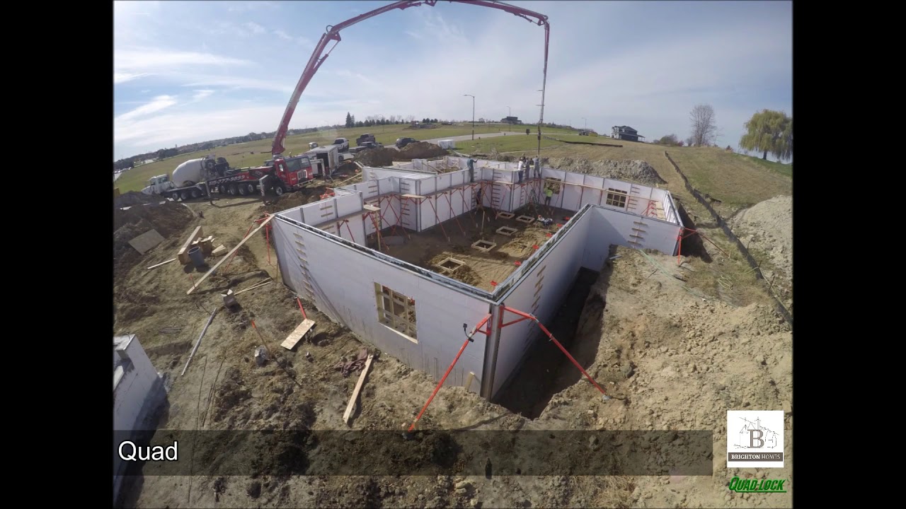 Brighton Homes of Grimes Iowa demonstrates ICF Construction YouTube