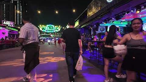 Pattaya Tree Town Nightlife, Thailand - 4K 30FPS