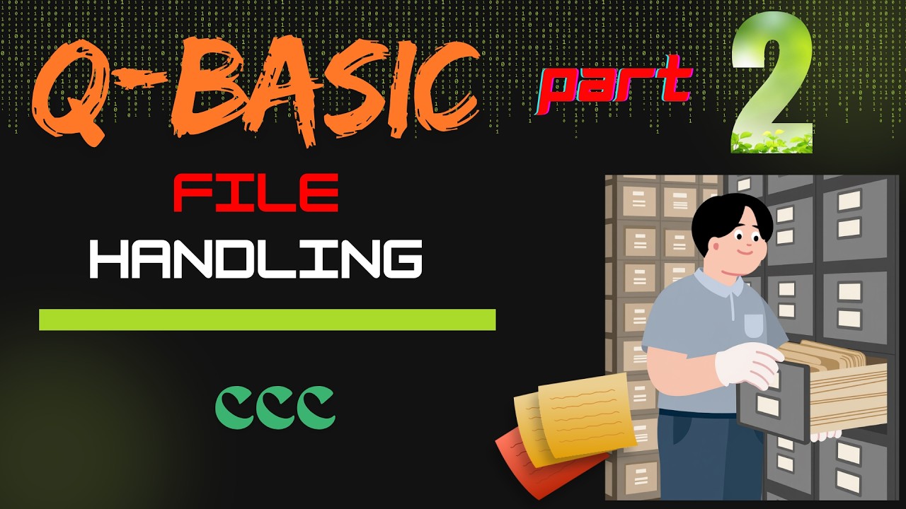 QBasic file handling program (READ mode) #codecoffeecircuit # ...