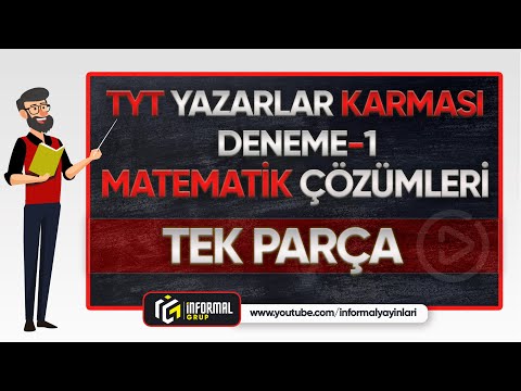 TYT Yazarlar Karması Matematik Soruları ve Çözümleri | DENEME-1