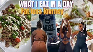 WHAT I EAT IN A DAY TO LOSE WEIGHT! How I am losing fat and gaining muscle on my fat loss journey!