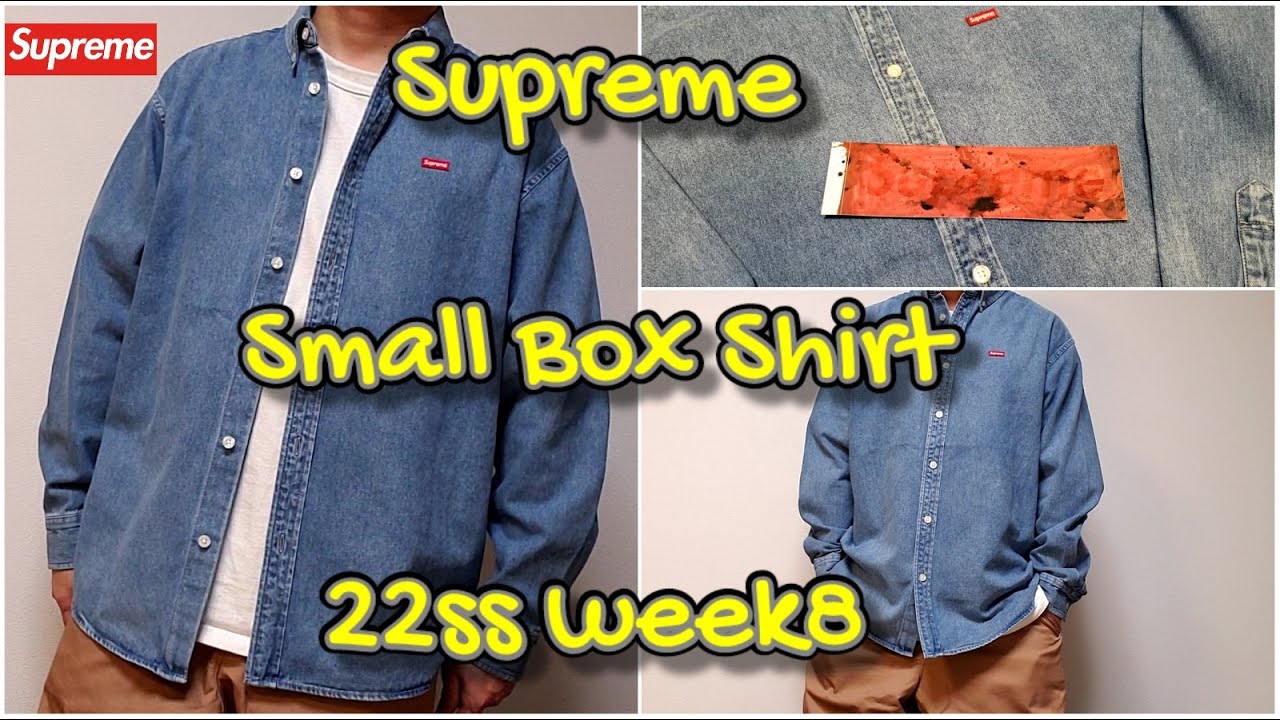 【新品タグ付】supreme Small Box Shirt denim M