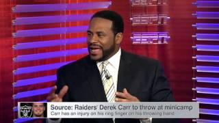 Raiders' Carr to throw at minicamp