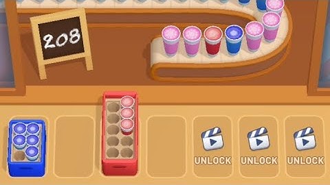 Coffee Jam ☕️ new android game sort coffee cups by colour put right size packing box