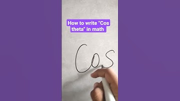how to write Cos theta in math #shorts #viral #mathematician #mathematics #math #iit #trigonometry