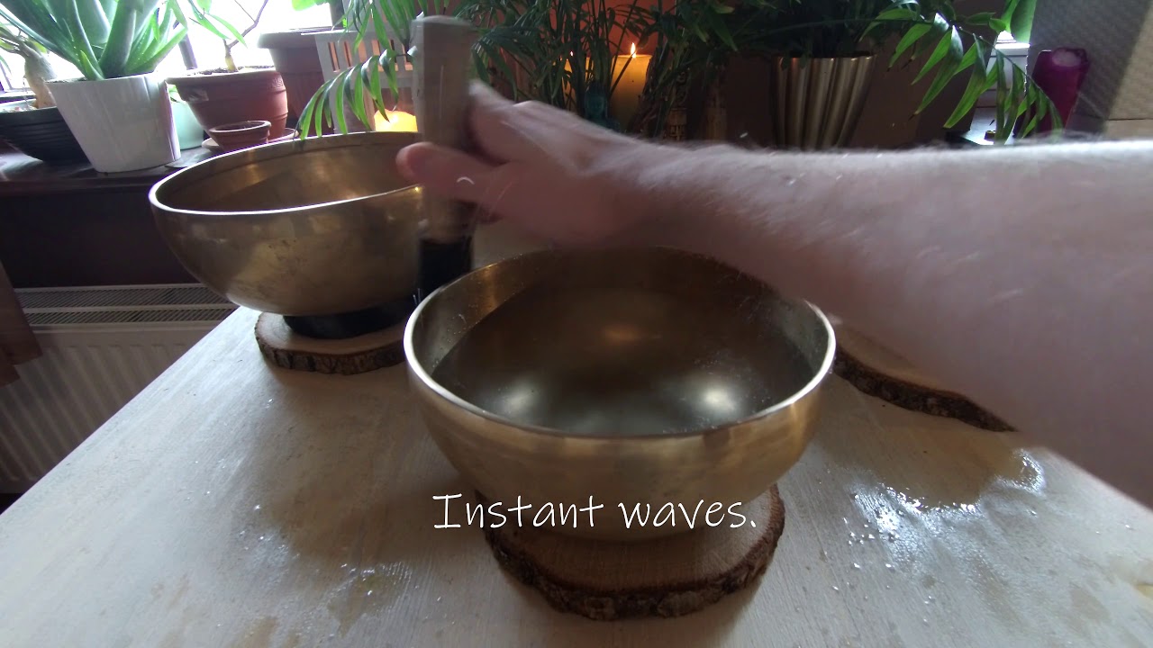 Singing Bowls Water Dance tutorial Medium Bowl YouTube