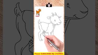How To Draw a Goat 🐐  #shorts #ytshorts #tiktok #viral #viralvideo  #reels #reelsvideo #Goat