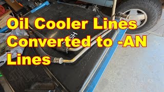 Oil Cooler Lines Converted to AN Style Connector on Chevy OBS Silverado
