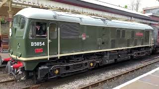 Class 24 D5054 at Bury Bolton Street, on the East Lancashire Railway