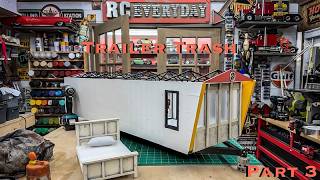 Rafters & Styrene Siding, Trailer Trash Tenth Scale Mobile Home, Scratch Build, Part 3