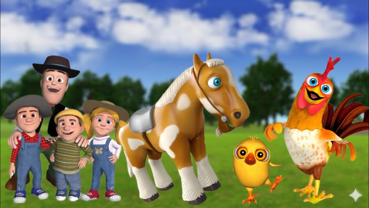 El Pollito pío 3d | El toro se congela jugando game Ep-15 en el juegodel Toro y el Tractor 3D 2025