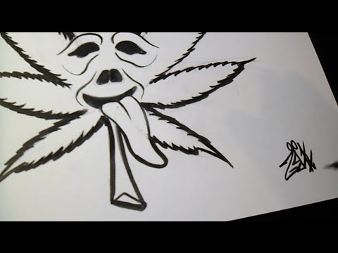 Cómo dibujar hoja de Marihuana Graffiti - thptnganamst.edu.vn