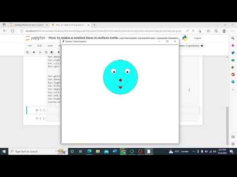 How to make a smiling face in python turtle - YouTube
