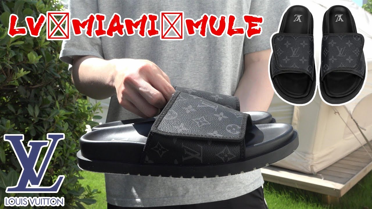 Dép Louis Vuitton Lvxnba Miami Mules hoa chìm siêu cấp like auth 99% - TUNG  LUXURY™