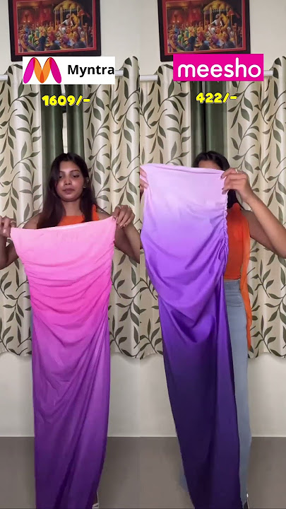 Meesho V/S Myntra || viral ombre dress || meesho haul #meeshofinds #meesho #viralvideo