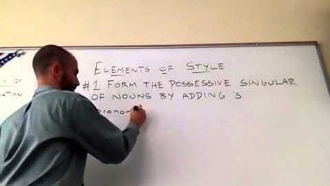 Elementary Rules of Usage 1