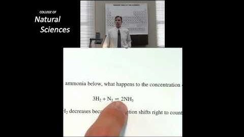 CH 302 Lecture 7 Part 9 Dr  Laude shows some examples of LeChateliers Principle involving concentration and pressure stresses