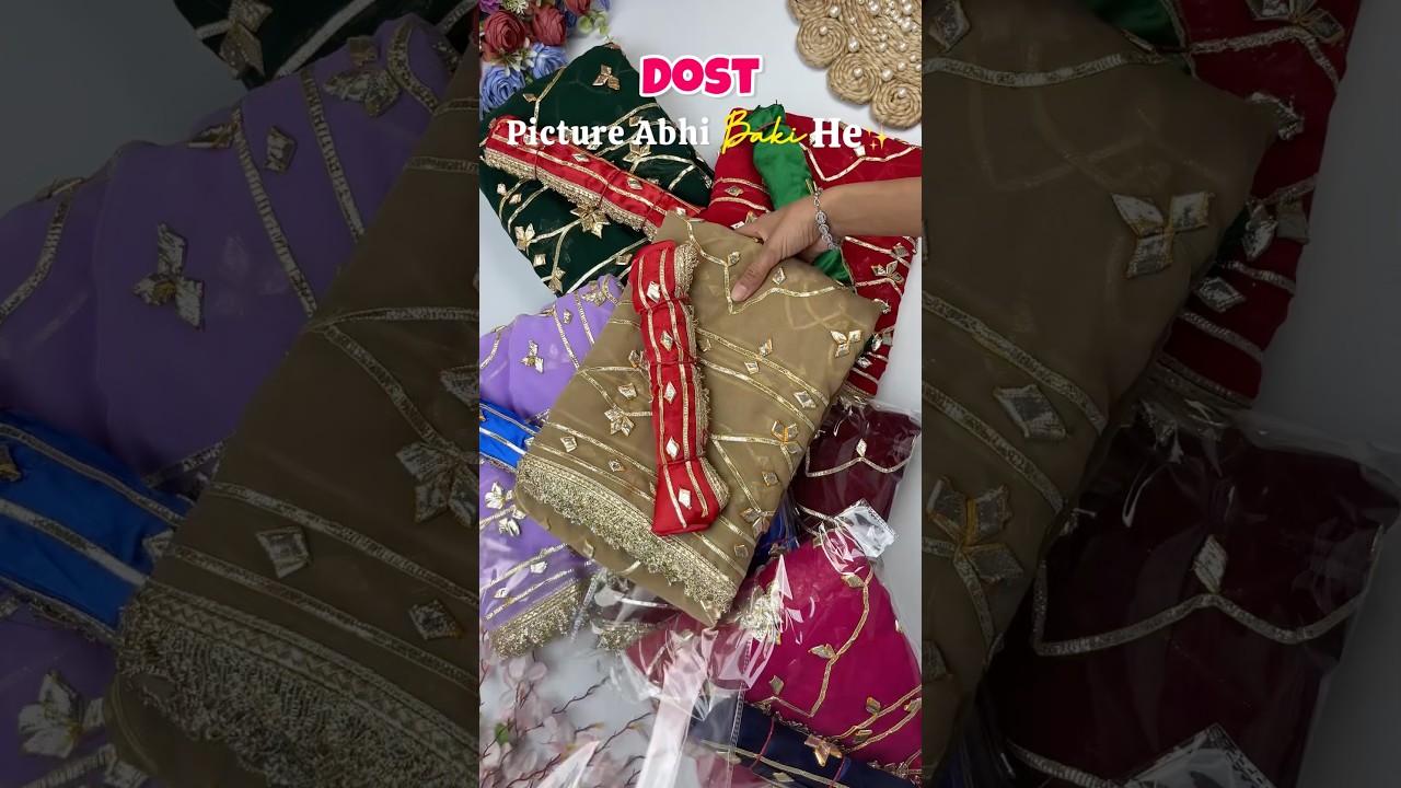 दोस्त, Picture Abhi Baki he 😍✅ Orignal Gotta Patti Saree | Book Order DM WhatsApp : +91 94094 49726