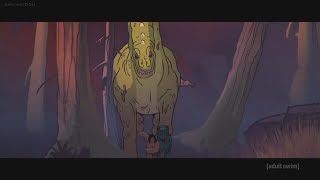 Genndy Tartakovsky's Primal | Spear and Fang Chased by the Mad Sauropod | Part 1