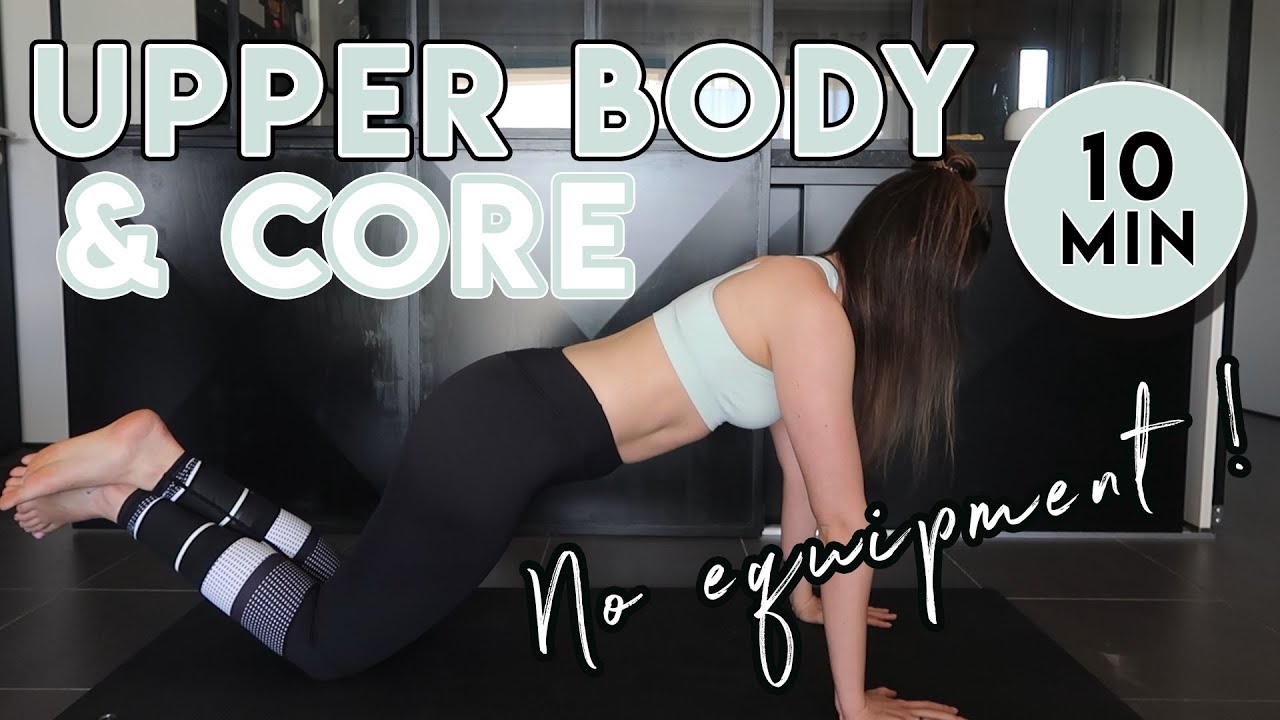 10 MIN Toned UPPER BODY & CORE Workout / No Equipment (Timer + Follow