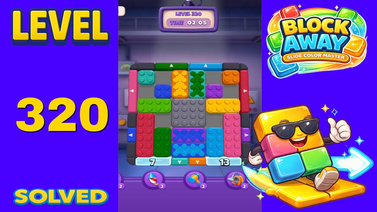 Block Away – Level 320 | Walkthrough Fast & Clean Solution - YouTube