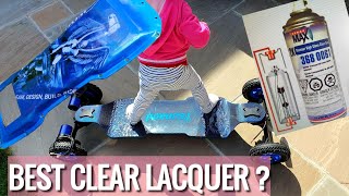 BEST CLEAR LACQUER FOR RESIN AND GLASS FRIT?