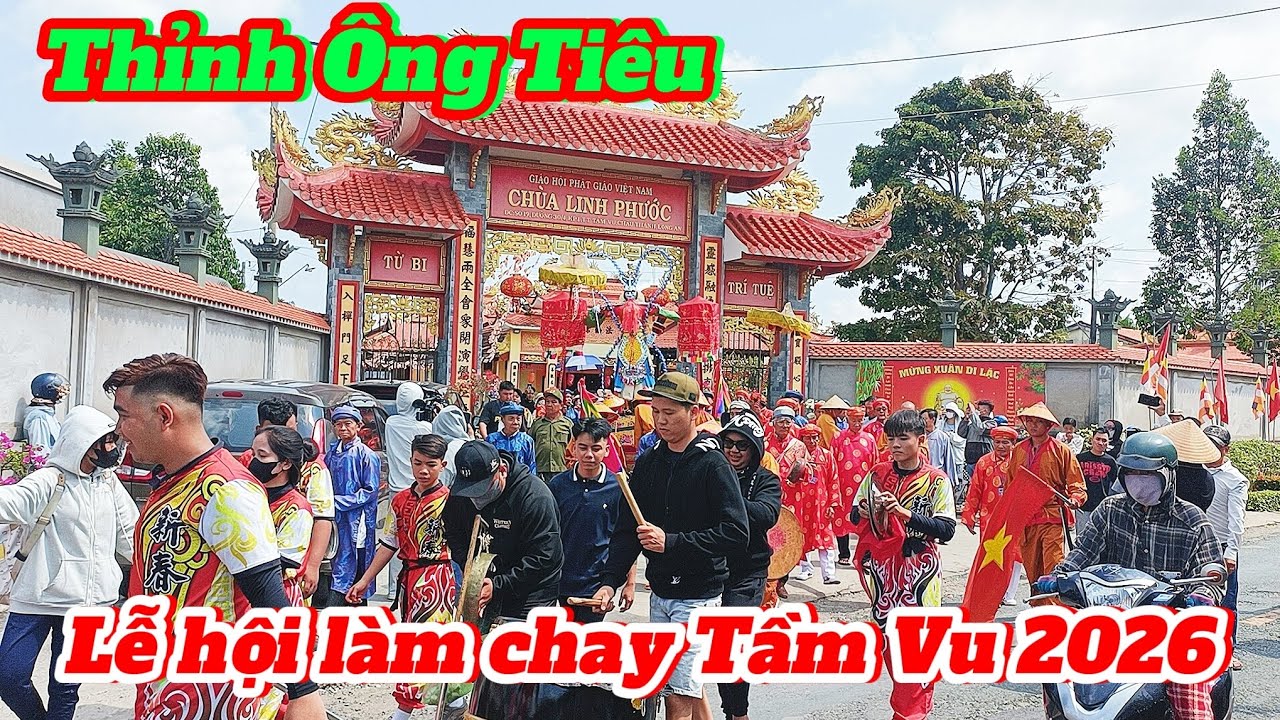 Thỉnh tiêu diện đại sĩ từ chùa Linh Phước về Linh Võ tự tại Lễ hội làm chay Tầm Vu 2026