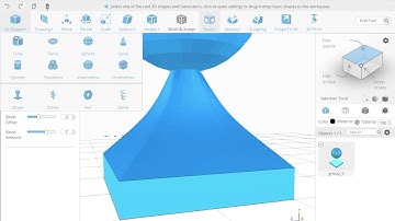 How to bridge two 3d objects using the new Loft Tool in SelfCAD 2.0