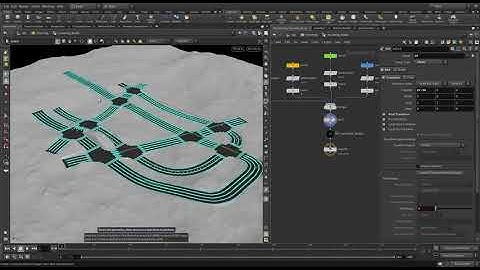 Houdini Road Tool with Intersections, Cuts, Fills and Terrain Conforming
