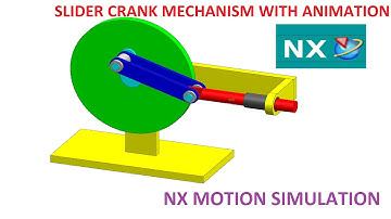 UG NX :SLIDER CRANK MECHANISM WITH ANIMATION .UG NX :MOTION SIMULATION