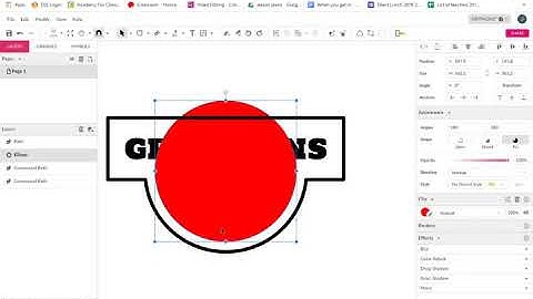 Rounded Text Inside a Compound Shape (Gravit Designer)
