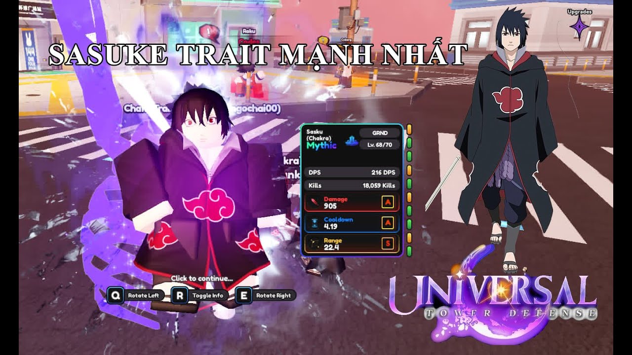 Universal Tower Defense Showcase Sasuke Evo C Trait M Nh Nh T S Ra 
